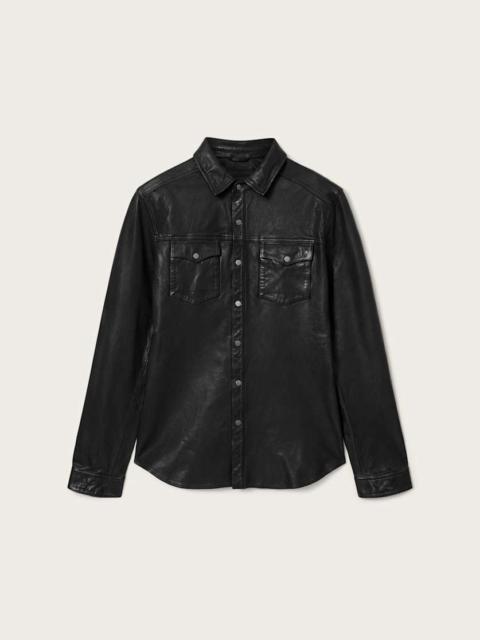 ALLSAINTS IRWIN LEATHER SHIRT