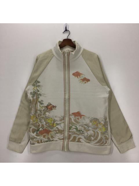 Other Designers Vintage - Vintage Golden Fish Art Zip Up Jacket Full Print