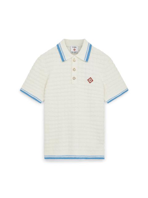 CASABLANCA Boucle Short Sleeve Polo Shirt | Casablanca Paris