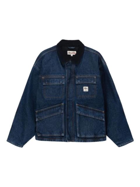 Stussy Washed Canvas Shop Jacket 'Blue' 115688