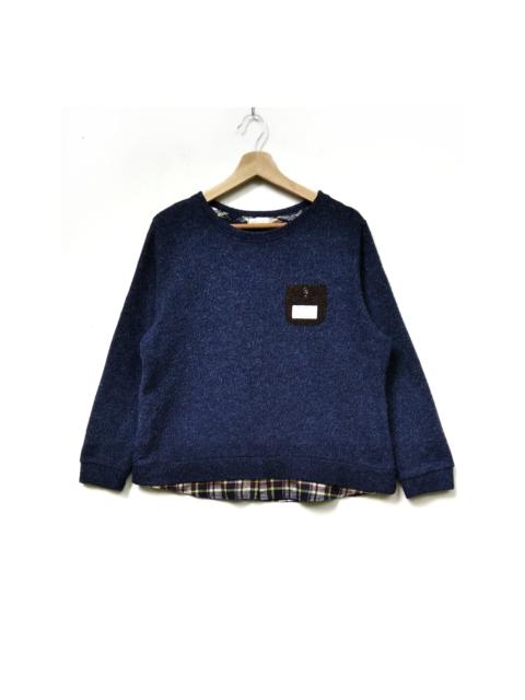 Other Designers Harris Tweed Pocket Tee Women Pullover Jumper Sweatshirt