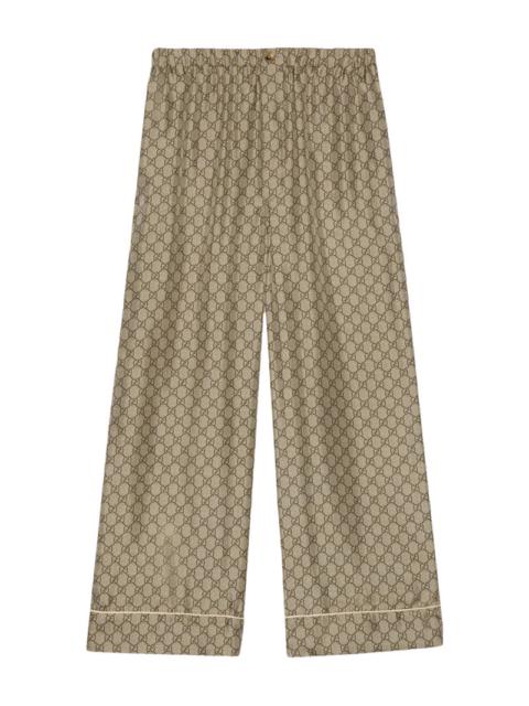GUCCI Gucci Women Gg Supreme Silk Trousers