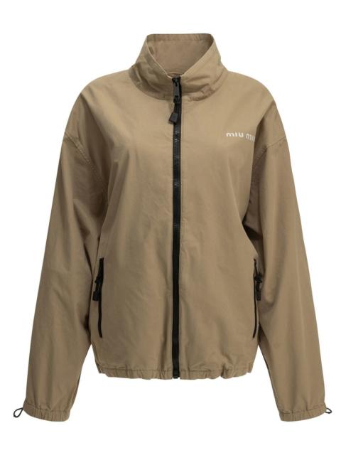 Miu Miu Miu Miu Lightweight jacket with logo (IT 38)