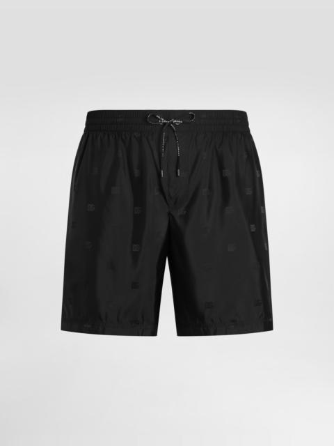 Dolce & Gabbana Medium swim boxer shorts in logo jacquard