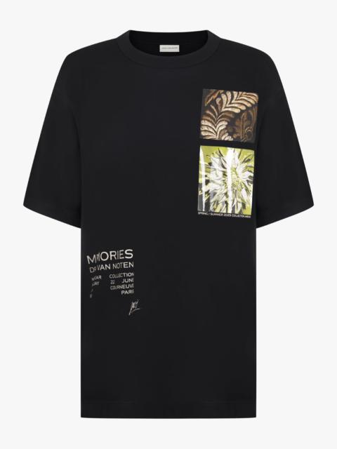 Dries Van Noten HEER PATCHWORK S/S T-SHIRT | BLACK