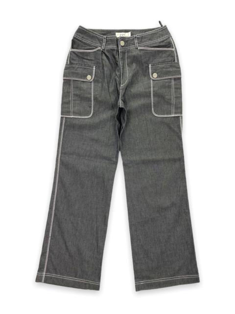 Japanese Brand - 77i by Junko Herringbone Twill Cargos