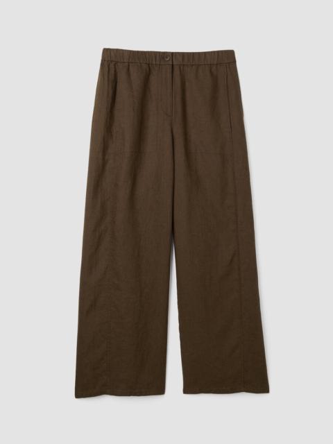 EILEEN FISHER Organic Linen Wide-Leg Trouser Pant