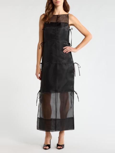 STAUD STAUD Chandler Organza Cocktail Dress in Black at Nordstrom