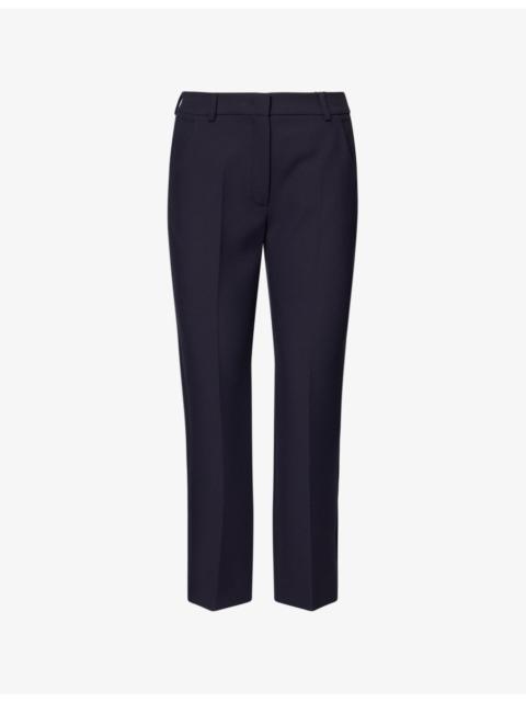 WEEKEND Max Mara High-Rise Cigarette-Leg Double-Faced Canvas Trousers