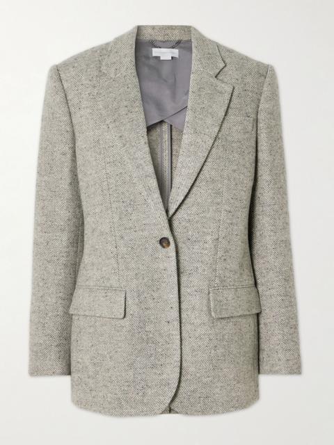 Stella McCartney Wool and silk-blend herringbone blazer Gray