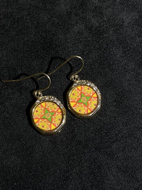 Other Designers Vintage Mexican Style Earrings with Studded Diamond 1 Pair