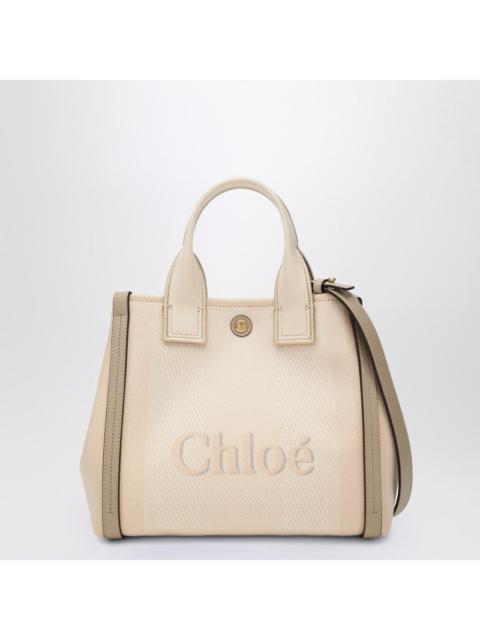 Chloé Chloé Carry Small Tote Bag In Blushy Beige Canvas Women