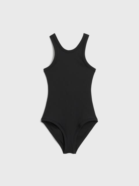TOTEME Curved rib swimsuit black