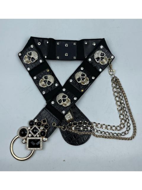 Other Designers punk style skulls stretchable belt tc8