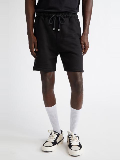 AMIRI AMIRI Quad Logo Cotton Graphic Sweat Shorts in Black at Nordstrom