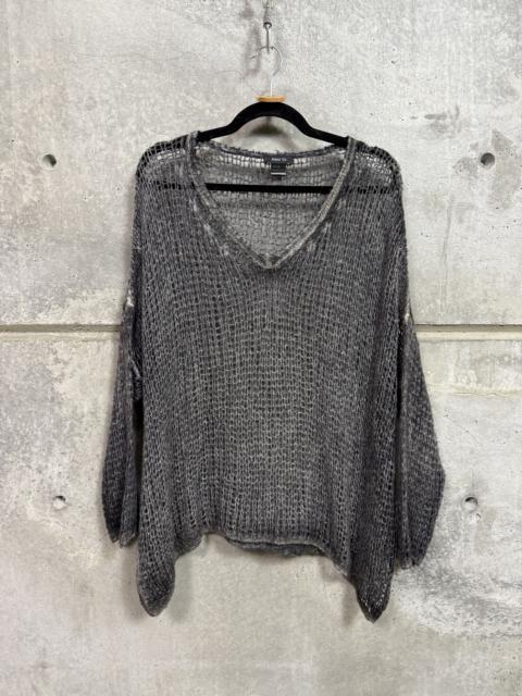 Avant Toi Avant Toi Silk Cashmere Open Knit V-Neck Oversized Sweater