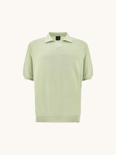 Paul & Shark OPEN‑COLLAR POLO IN PIUMA COTTON