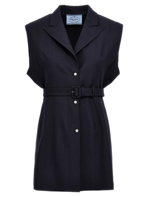 Prada Prada Women Belt Wool Vest