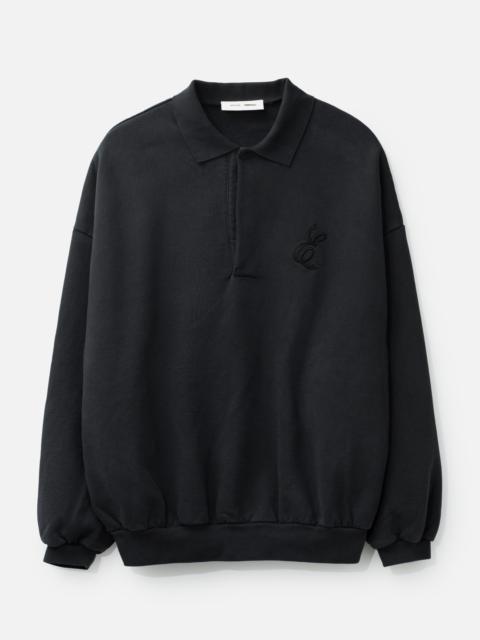 ESSENTIALS EMBROIDERED CLASSIC POLO SWEATSHIRT