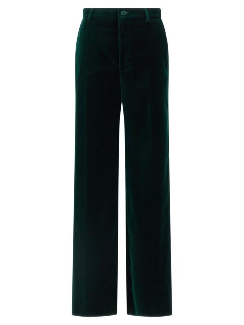GUCCI Velvet Pants Green