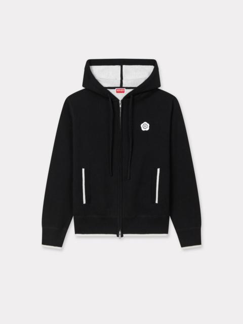 KENZO 'Boke Flower 2.0' embroidered zip-up hoodie in cotton and wool
