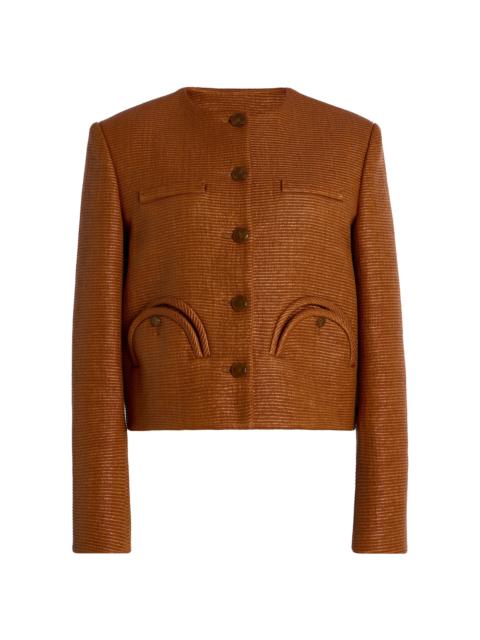BLAZÉ MILANO Shamo Cotton-Blend Jacket brown