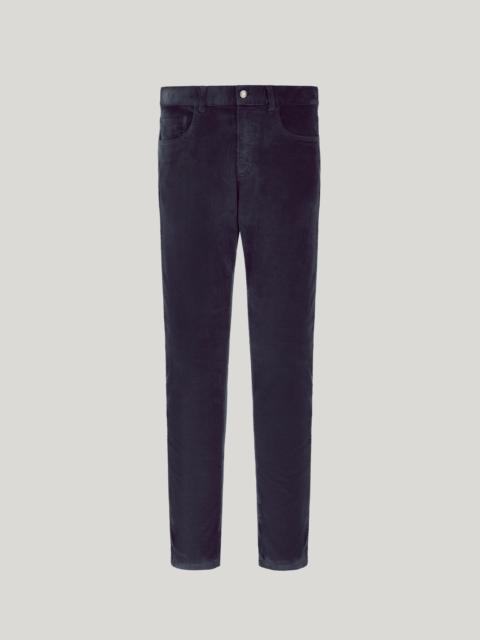 Canali NAVY BLUE REGULAR FIT SOFT TOUCH CORDUROY PANTS