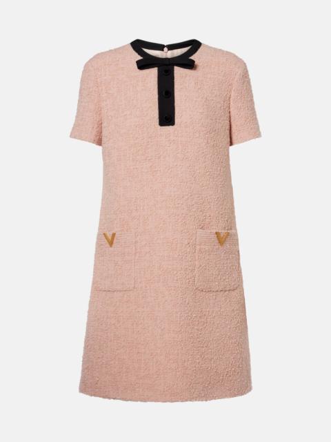 Valentino VGold wool-blend tweed minidress