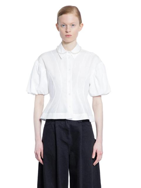 Simone Rocha Cropped-Ruffle-Puff-Sleeve-Shirt