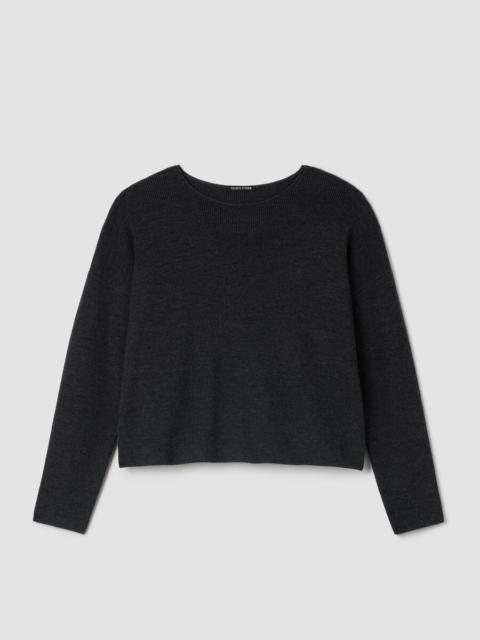 EILEEN FISHER Merino Crew Neck Top in Regenerative Wool