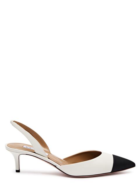 Milanese 50 leather slingback pumps
