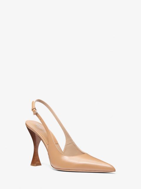 MICHAEL KORS Isabella Leather Slingback Pump