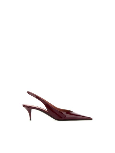 AMI Paris AMINA MUADDI Anok Burgundy Red 55mm Heel Pumps New & Authent