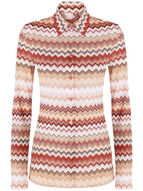 Missoni zigzag-pattern lamé shirt