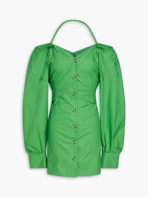 Nanushka Alyssa cold-shoulder cotton-poplin mini dress