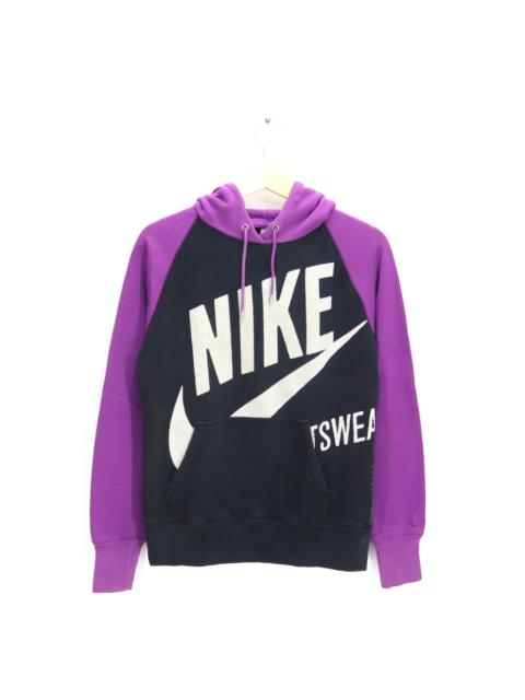 Nike Vintage 90s NIKE Big Logo Hoodie Pullover Jumper Two Tone Raglan Size Medium