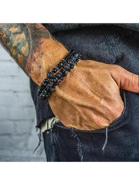 Other Designers Japanese Brand - 3 Piece Beaded Bracelet Set - Stone Stack