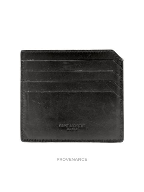 SAINT LAURENT Saint Laurent Paris SLP 4CC Card Wallet - Black Leather