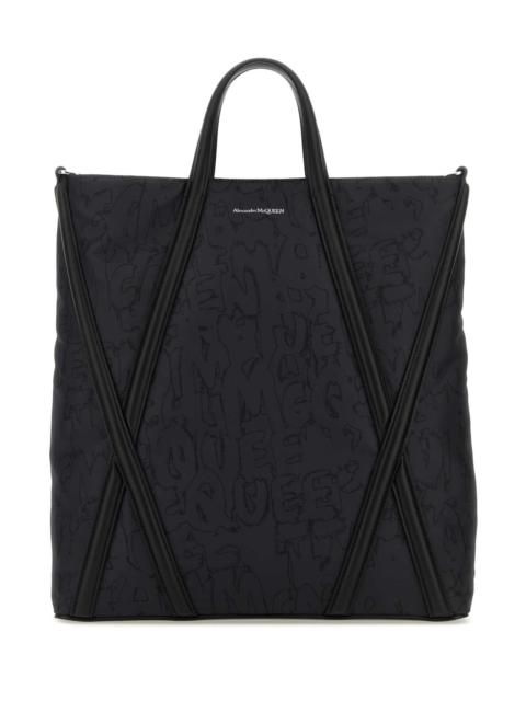 Alexander McQueen Alexander Mcqueen Men Black Nylon The Harness Shopping Bag