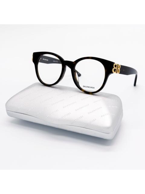 BALENCIAGA NEW BALENCIAGA EYEGLASSES BB0173O 002 ROUND HAVANA WOMEN EYE