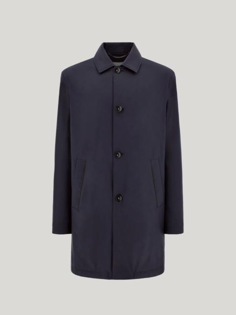 Canali CANALI NUVOLA BLUE TECHNICAL FABRIC RAIN COAT WITH MEMBRANE