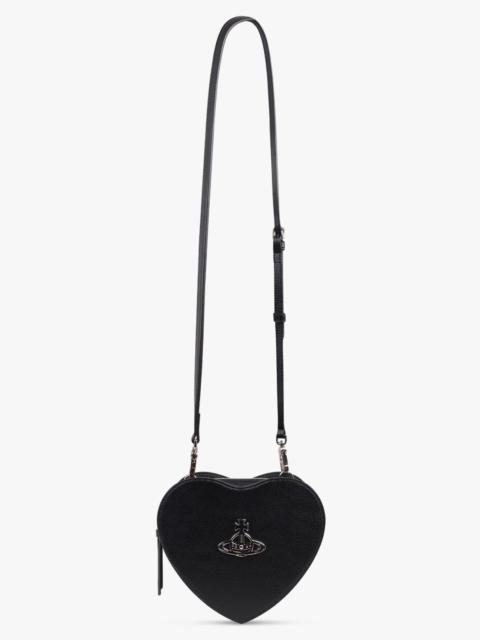Vivienne Westwood LOUISE HEART CROSSBODY BAG | BLACK/SILVER