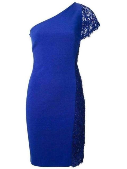 PUCCI Cobalt Blue One Shoulder Silk Blend Dress