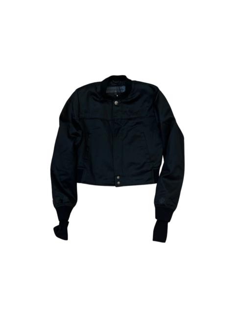 Chrome Hearts Bella Hadid cropped fuck you leather patch jacket