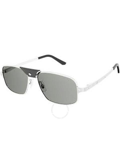 Cartier Cartier Cartier De Santos Polarized Grey Navigator Men's Sunglasses CT0295S 001 60