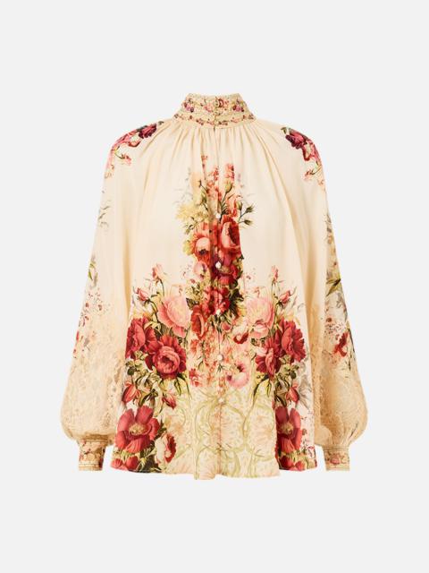 CAMILLA RAGLAN BUTTON UP SHIRT