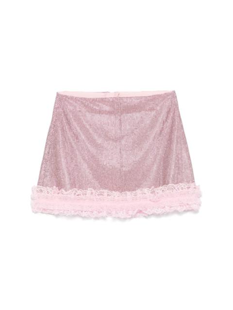crystal-embellished mini skirt