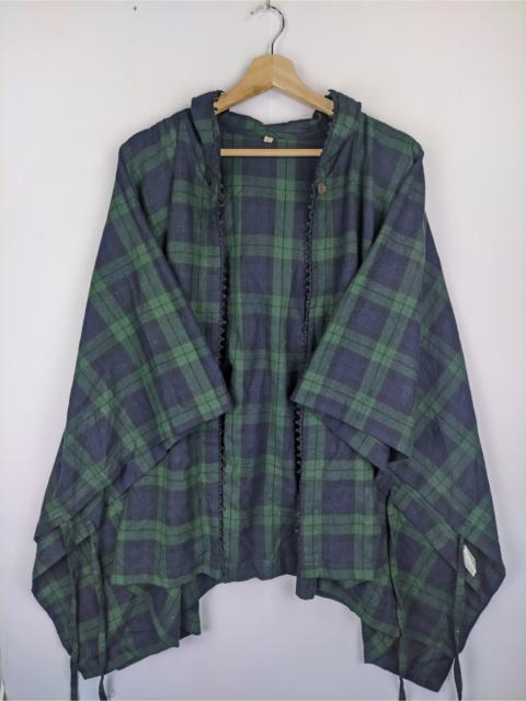 Other Designers Vintage - Steals🔥Vintage Poncho Checkered Hooded