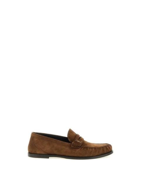 SAINT LAURENT SAINT LAURENT $1050 Snuff Suede Loafers New & Authentic (Men