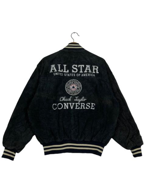 Converse 🔥90’s VTG LEATHER BOMBER JACKET CONVERSE ALL STAR BOSTON